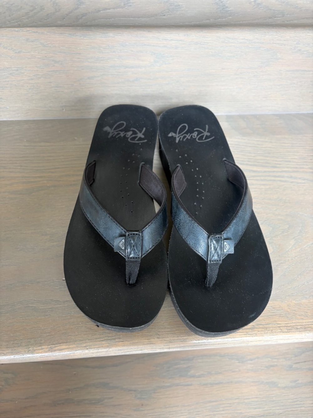 Roxy Wedge Flip Flops - Picture 3 of 11